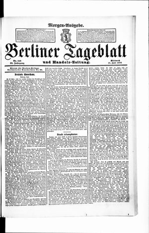 Berliner Tageblatt und Handels-Zeitung vom 11.07.1906