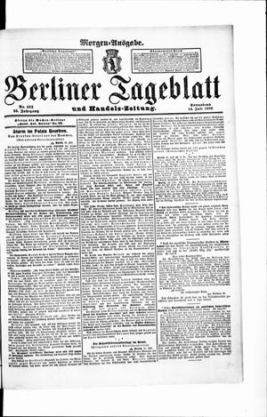 Berliner Tageblatt und Handels-Zeitung on Jul 14, 1906