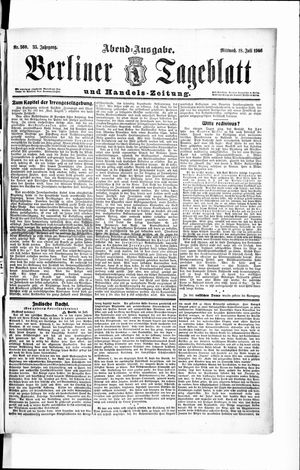 Berliner Tageblatt und Handels-Zeitung vom 18.07.1906