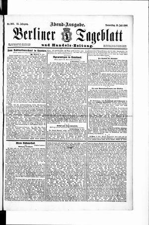 Berliner Tageblatt und Handels-Zeitung vom 19.07.1906