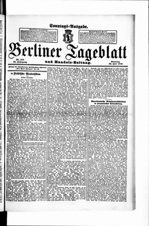 Berliner Tageblatt und Handels-Zeitung vom 22.07.1906