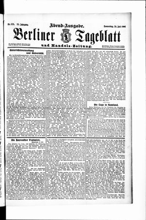 Berliner Tageblatt und Handels-Zeitung on Jul 26, 1906