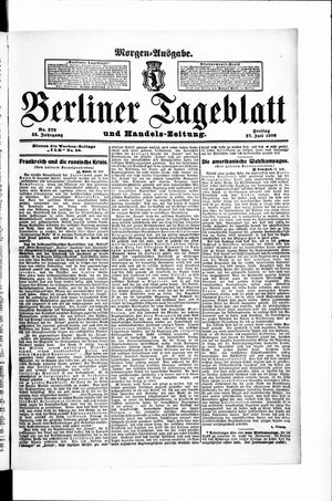 Berliner Tageblatt und Handels-Zeitung vom 27.07.1906