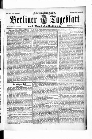 Berliner Tageblatt und Handels-Zeitung vom 30.07.1906