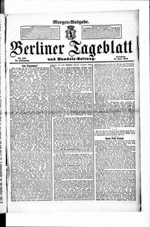 Berliner Tageblatt und Handels-Zeitung vom 31.07.1906