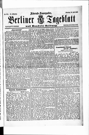 Berliner Tageblatt und Handels-Zeitung vom 31.07.1906