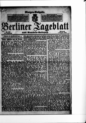 Berliner Tageblatt und Handels-Zeitung vom 01.08.1906