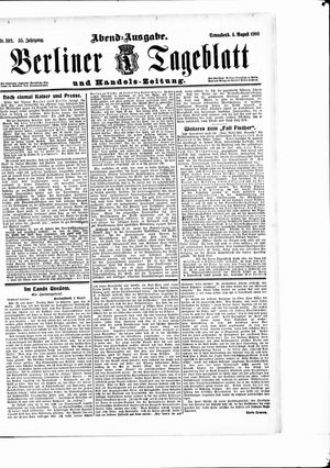 Berliner Tageblatt und Handels-Zeitung vom 04.08.1906