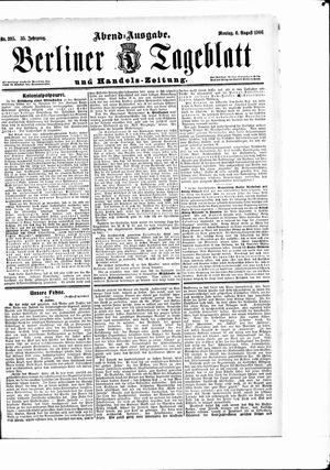 Berliner Tageblatt und Handels-Zeitung vom 06.08.1906