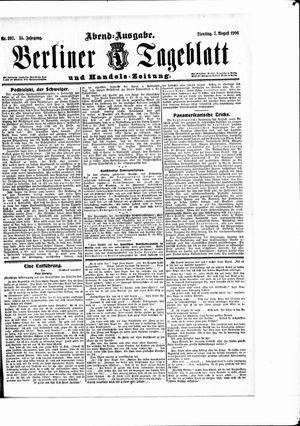 Berliner Tageblatt und Handels-Zeitung vom 07.08.1906