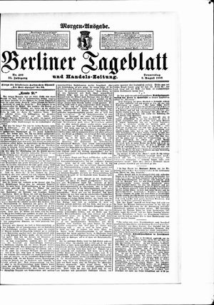 Berliner Tageblatt und Handels-Zeitung vom 09.08.1906