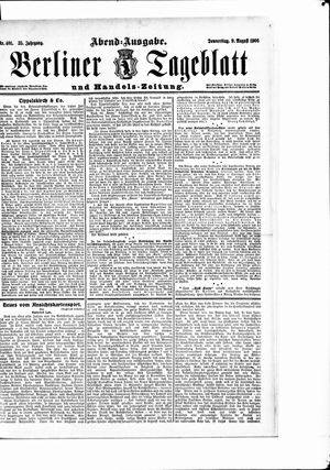 Berliner Tageblatt und Handels-Zeitung vom 09.08.1906