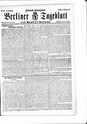 Berliner Tageblatt und Handels-Zeitung vom 10.08.1906