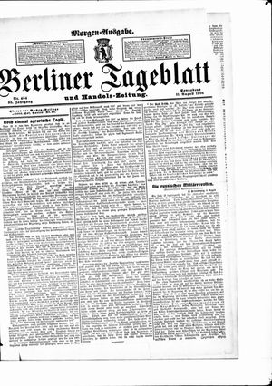 Berliner Tageblatt und Handels-Zeitung vom 11.08.1906