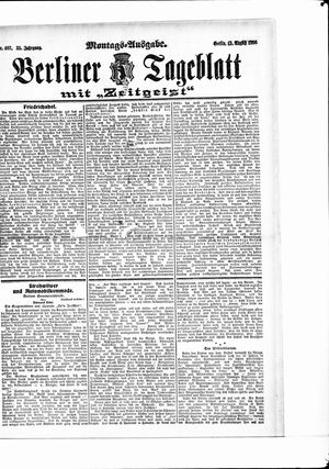 Berliner Tageblatt und Handels-Zeitung vom 13.08.1906