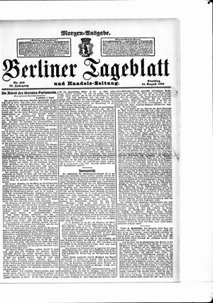 Berliner Tageblatt und Handels-Zeitung vom 14.08.1906
