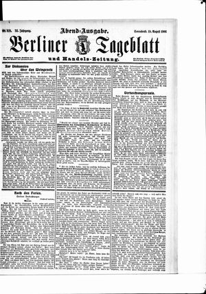 Berliner Tageblatt und Handels-Zeitung vom 18.08.1906