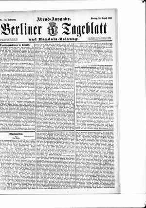 Berliner Tageblatt und Handels-Zeitung vom 20.08.1906