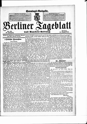 Berliner Tageblatt und Handels-Zeitung vom 26.08.1906