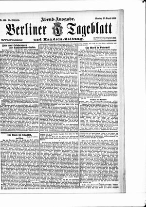 Berliner Tageblatt und Handels-Zeitung on Aug 27, 1906