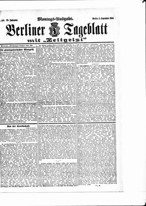 Berliner Tageblatt und Handels-Zeitung vom 03.09.1906