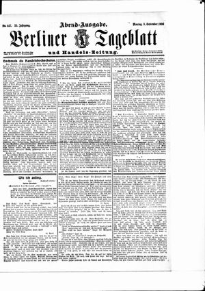 Berliner Tageblatt und Handels-Zeitung on Sep 3, 1906