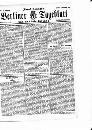 Berliner Tageblatt und Handels-Zeitung vom 04.09.1906