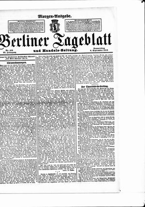 Berliner Tageblatt und Handels-Zeitung on Sep 6, 1906