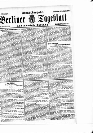 Berliner Tageblatt und Handels-Zeitung on Sep 6, 1906