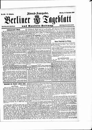 Berliner Tageblatt und Handels-Zeitung vom 10.09.1906