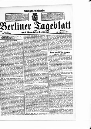 Berliner Tageblatt und Handels-Zeitung vom 12.09.1906