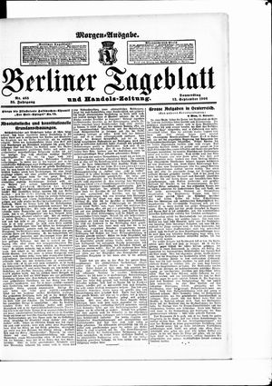 Berliner Tageblatt und Handels-Zeitung vom 13.09.1906