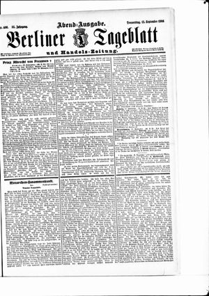 Berliner Tageblatt und Handels-Zeitung vom 13.09.1906