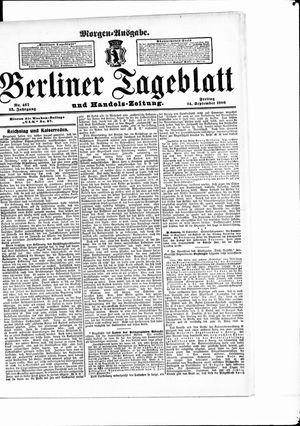 Berliner Tageblatt und Handels-Zeitung vom 14.09.1906