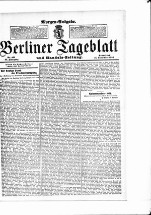 Berliner Tageblatt und Handels-Zeitung vom 15.09.1906