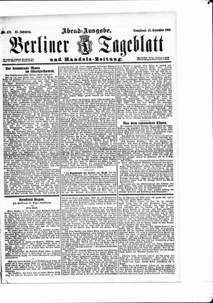 Berliner Tageblatt und Handels-Zeitung vom 15.09.1906
