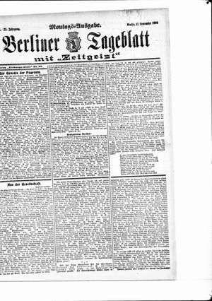 Berliner Tageblatt und Handels-Zeitung vom 17.09.1906