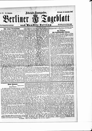 Berliner Tageblatt und Handels-Zeitung vom 19.09.1906