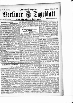 Berliner Tageblatt und Handels-Zeitung vom 20.09.1906