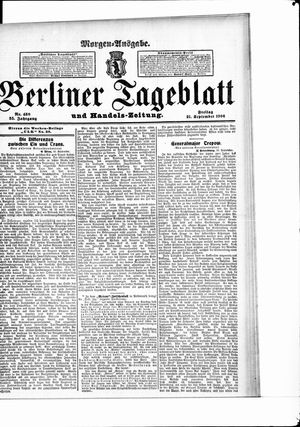 Berliner Tageblatt und Handels-Zeitung vom 21.09.1906
