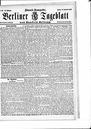 Berliner Tageblatt und Handels-Zeitung vom 21.09.1906