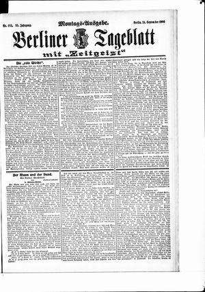 Berliner Tageblatt und Handels-Zeitung vom 24.09.1906