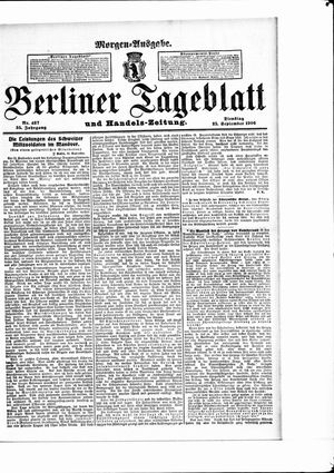 Berliner Tageblatt und Handels-Zeitung on Sep 25, 1906