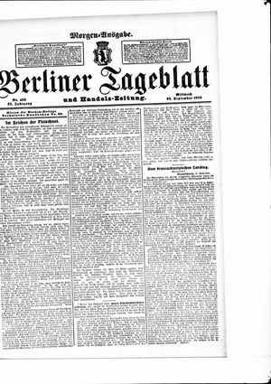 Berliner Tageblatt und Handels-Zeitung vom 26.09.1906