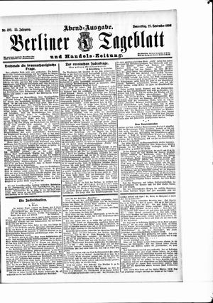 Berliner Tageblatt und Handels-Zeitung vom 27.09.1906