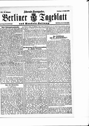 Berliner Tageblatt und Handels-Zeitung vom 09.10.1906