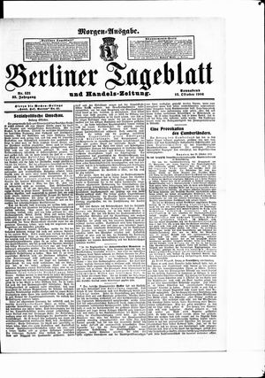 Berliner Tageblatt und Handels-Zeitung vom 13.10.1906