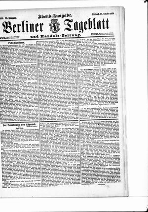 Berliner Tageblatt und Handels-Zeitung vom 17.10.1906