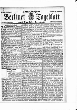 Berliner Tageblatt und Handels-Zeitung vom 20.10.1906