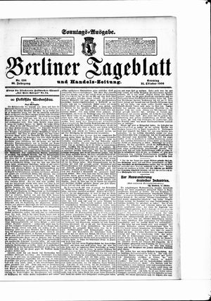 Berliner Tageblatt und Handels-Zeitung vom 21.10.1906
